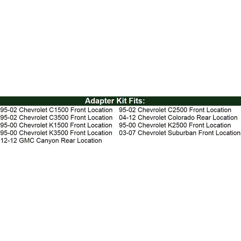 Speaker Adapters Fits Select GMC/Chevy Trucks and SUV's