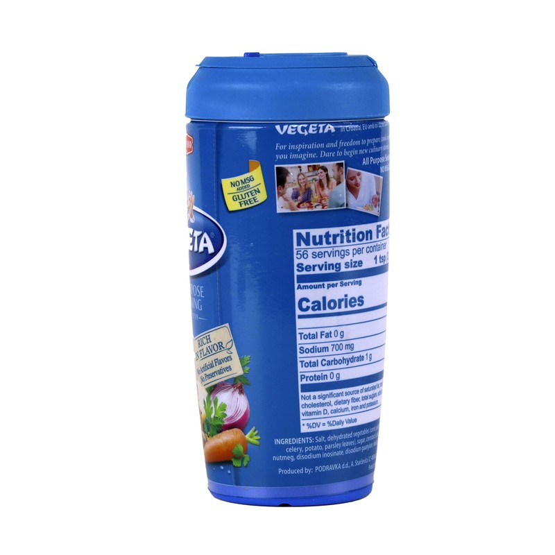 Podravka Vegeta Seasoning Shaker No MSG, 6 Ounce (170 g)