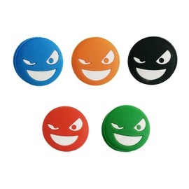 TAORANJU Tennis Racket Vibration Dampener, 5 Pcs Smile Face Tennis Racquet Dampeners Silicone Racquetball Racket Shock Absorbers Cute Tennis Gifts for Kid, Women, Man