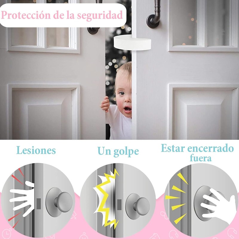6 Piezas Topes Puertas, Tope para Puerta para Bebé Seguridad,