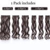 Dcbaboo Clip-In Hair Extensions, Wavy Dark Brown, Clip-In Hairpiece, Wavy,