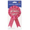 Beistle Birthday Girl! Award Ribbon