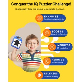 ZIKAQUQI 3D Brain Teaser Puzzle Games | 210 Challenges Color & Shape Logic Building Blocks Puzzle | STEM Mind Game for All Ages, Kids, Teenagers, Adults, Boys & Girls Gifts