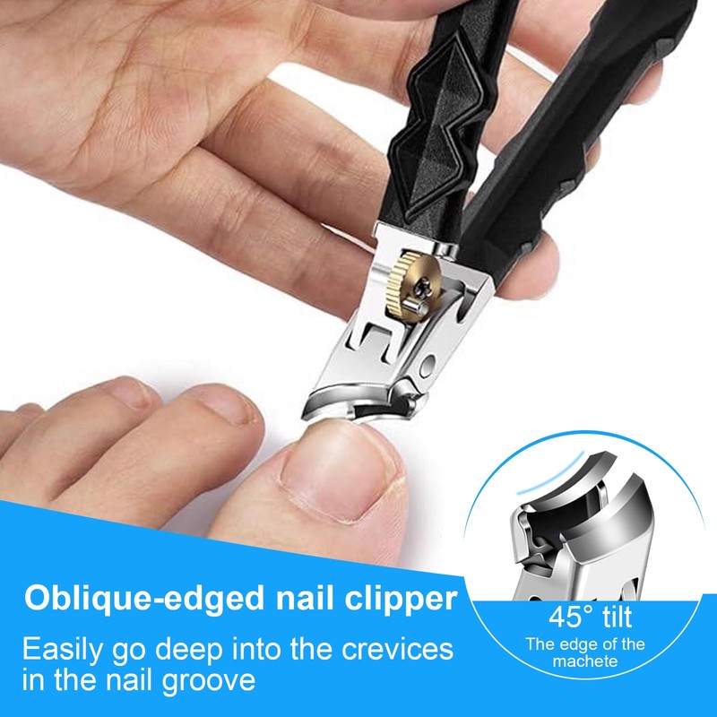 Set of 3 Nail Clippers with Sharp Angle in the