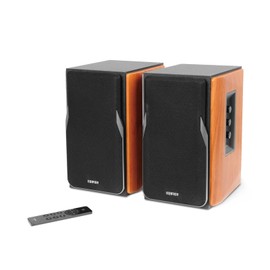 Edifier R1380DB Active Bluetooth Bookshelf Speakers - Optical/Coaxial Input - 2.0 Wireless Studio Monitor Speaker - 42W RMS - Wood Grain