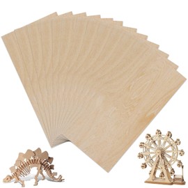 12 Balsa Wood Panels 200 x 100 mm, Balsa Wood 2 mm, Craft Wood Panels, Basswood Seets, Wooden Plate Plywood for Wood Burning and Laser Projects, Arts and Crafts, Wood Engraving and DIY Model