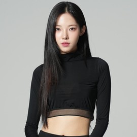Women's Golf Wear Mesh Crop Inner Tee Long Sleeve Innerwear / 여성골프웨어 메쉬 크롭 이너티 긴팔 이너웨어