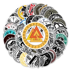 Totem Stickers for Laptop(50 PCS),Gift for Children Teens Adults Girl Boys,Waterproof Stickers for Water Bottle,Viking Vinyl Stickers for Scrapbook,Skateboard,Bike,Phone,Dairy