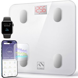FITINDEX 체중을 위한 FITINDEX 스마트 체중계, BMI, 체지방, 근육량, [Black Bluetooth+WIFI] FITINDEX Smart Scale for Weight, BMI, Body Fat, Muscle Mass, [Black Bluetooth+WIFI]