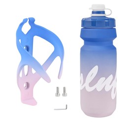 Bicycle Bottle Holder with Water Bottle, Bicycle Bottle Holder and 650 ml Sports Bottle, MTB Water Bottle Set, Opaque Design, Non-Slip Holder, for Outdoor Mountain Bike