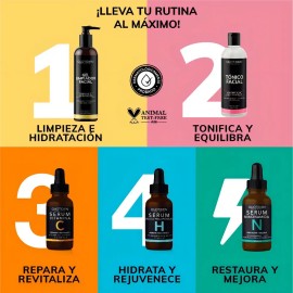 Kit Skincare - Limpiador Facial + Tonico Facial + Serum Vitamina C + Suero Acido Hialuronico + Serum Niacinamida - Cuidado Facial Antienvejecimiento S