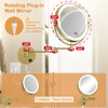 Gospire 9” Wall Mounted Lighted Magnifying Mirror, 1X/10X Magnification Double-Sided