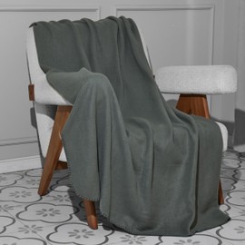 CAI TENG Fleece Throw Blanket Blankets for Couch Bed 50x60 inch 6 Pack Kids Blanket Throws Fleece Fabric Soft Cozy Travel Blankets Lightweight Small Throws Camping Gifts Travel Blankets Green-Grey