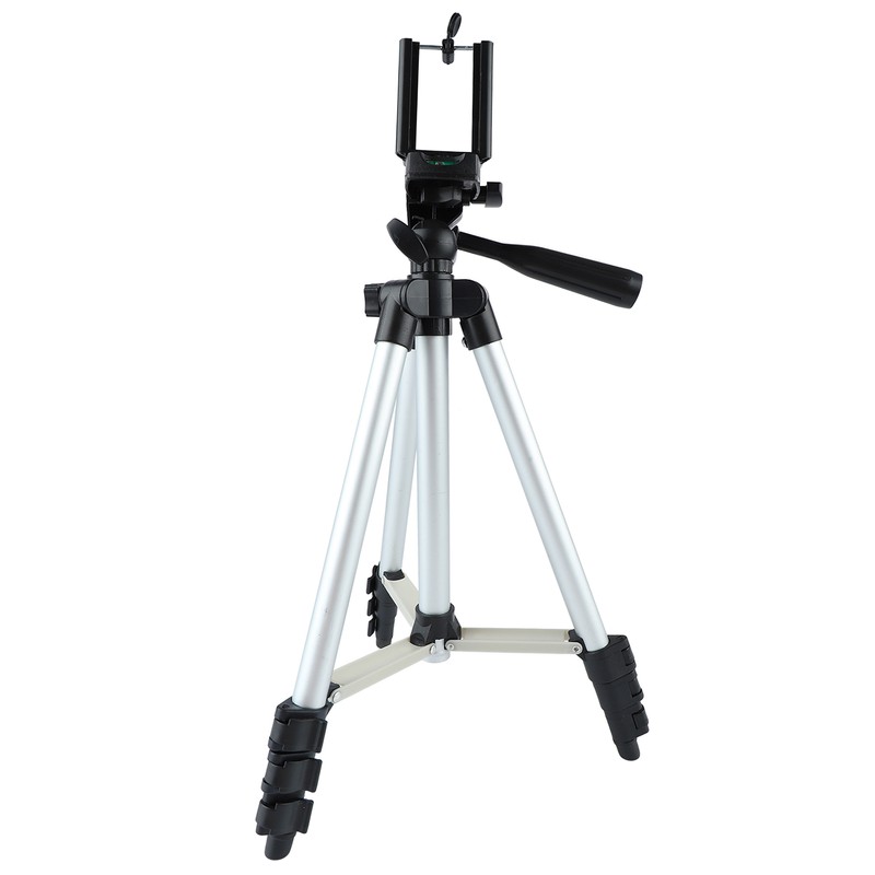 Camera Tripod with Mobile Phone Holder Portable Extendable Travel Camera