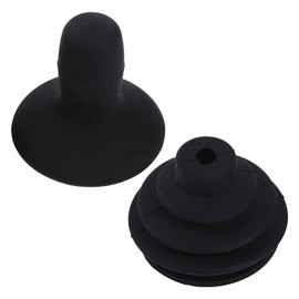 Sliverdew 2 Pcs Controller Knob and Gaiter for Electric Wheelchair Black Powerchair Mobility Aid Wheelchair Accessories Joystick Button Cover Power Chair Parts Joystick Knob