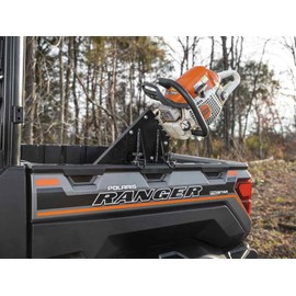 SuperATV Chainsaw Mount for Polaris Ranger and Polaris General (All Years and Models) | Includes Latch & Go Tie Downs for Easy Install | Made from Heavy-Duty UHMW | UV-Resistant Powder Coating