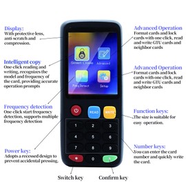 Tqsbeyah X7 RFID Reader Writer (RFID Copier Multi-Frequency Smart Card Reader ID IC Elevator Card RFID Writer for Access Control System with 13.56mhz IC Key Tags and 125khz T5577 Key Fobs/Cards)