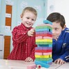 Colour Wobble Tower, Colourful Wooden Wobble Tower Stacking Tower Wooden