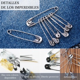 2PCS Caja de Seguros para Ropa Profesional (1080 Piezas) - Kit Multiusos con Diseño Seguro y Duradero para Costura, Artesanías y Proyectos DIY(Oro, Plata, Negro)