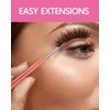 MORGLES Lash Extension Tweezers, Fiber Tip Tweezers for Eyelash Extensions