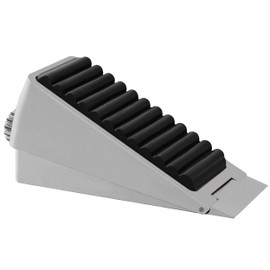 Strongest Adjustable Door Stoppers - Techoln Large Door Stoppers for Bottom of Door, Tall Door Stop up to 2.7 Inch, Heavy Duty Door Wedge (Adjustable Silver)