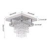 Deckrico Crystal Chandelier Modern Crystal Square Ceiling Lamps Flush Mount