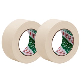 HIZOVSEM Wide Masking Tape 2 inches, 2 Packs Adhesive Painting Tape Bulk for General Purpose Use, 2 inches x 60 Yards x 2 Rolls, 120 Yards in Total