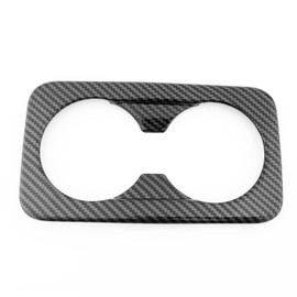 FUEISOF Water Cup Holder Frame Cover Trim for Kia EV3 2024 2025 Accessories (Carbon Fibre)