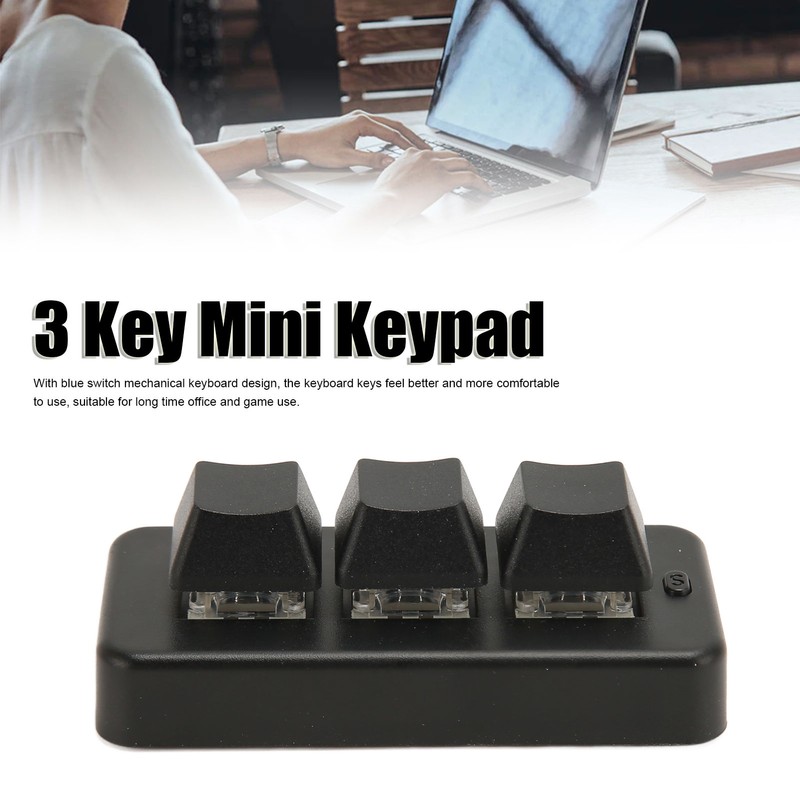 3 Key Mini Keypad 3 Mode USB Wireless 2.4G Bluetooth