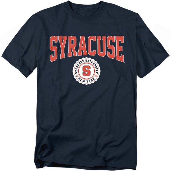 LOGOVISION Syracuse University Collegiate Seal Unisex Adult T Shirt, Navy,