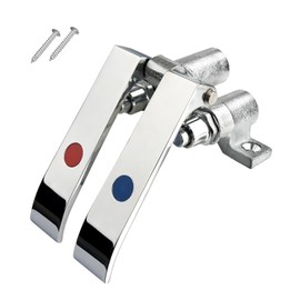 Phivan Brass Foot Operated Faucet Valve - Double Knee Control Non-Contact Hands-Free Sink Pedal for Commercial & Institutional Use (Hospitals, Labs)