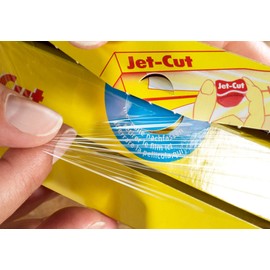 Jet-Cut Cling Film for Cutting, Consumer 30 cm x 120 m, Transparent, Storage Pack of 3