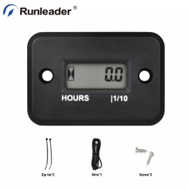 Runleader Digital Inductive Hour Meter Maintenance Reminder For Boat ATV Marine Snowmobile