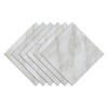 Wallercity Shiny Gray/White Marble Peel and Stick Floor Tile 12"