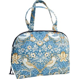 Vagabond Bags Ltd Unisex Strawberry Thief Cosmetic Bag (1 Piece), Blue, 26 cm x 22 cm x 12 cm, Soft Bag with Zip and an Internal Divider, blue, Soft zip pocket with an internal divider