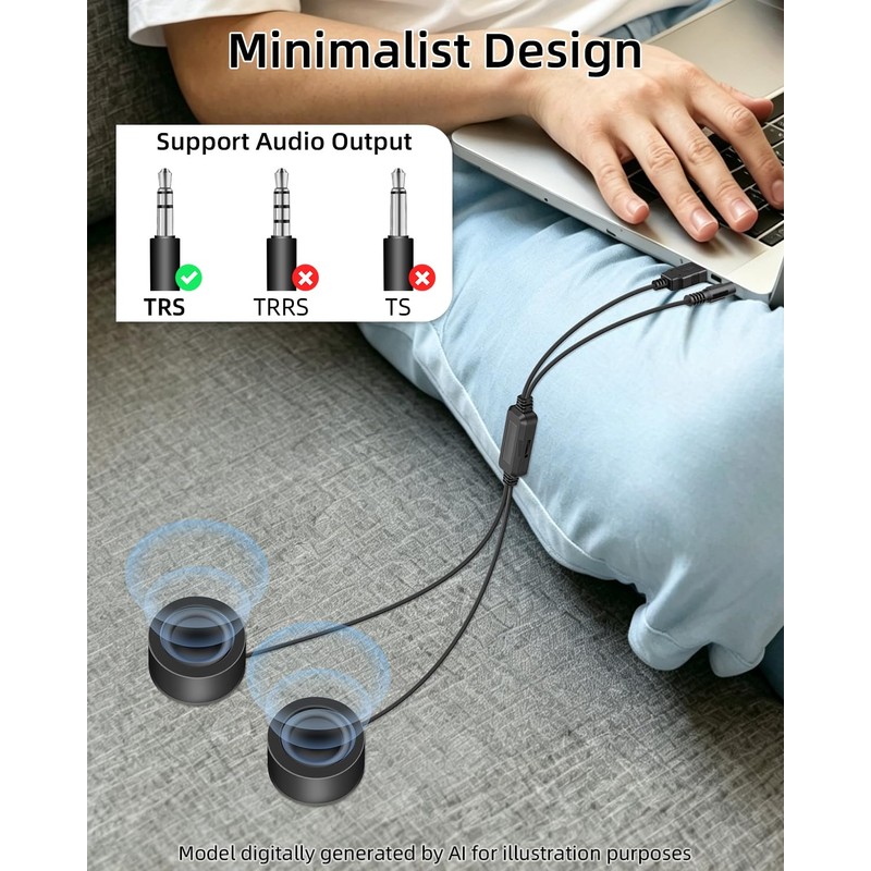 YANBORONSN MINI Computer Speaker for Desktop,6W 3.5MM Small PC Speaker,MINI