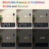 Peakeep Large Display Digital Alarm Clock for Bedrooms, Date Day