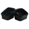 Asking 14 Quart Rectangular Plastic Dish Pan Tub, Portable Washbasin,