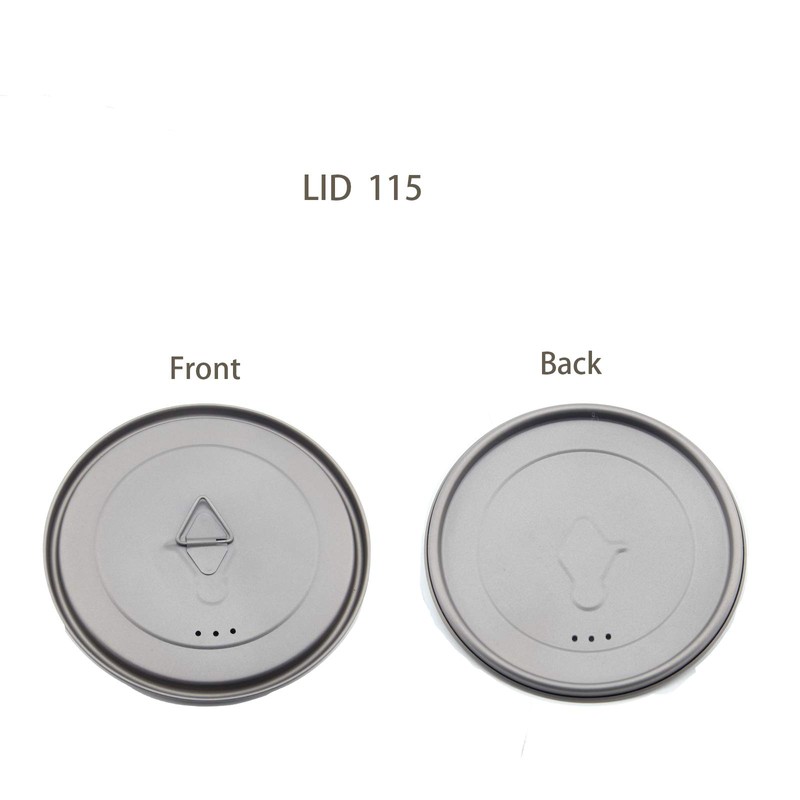 TOAKS 蓋 チタンポットまたはカップ 80mm/90mm/115mm/130mm/145mm/170mm (LID-115)
