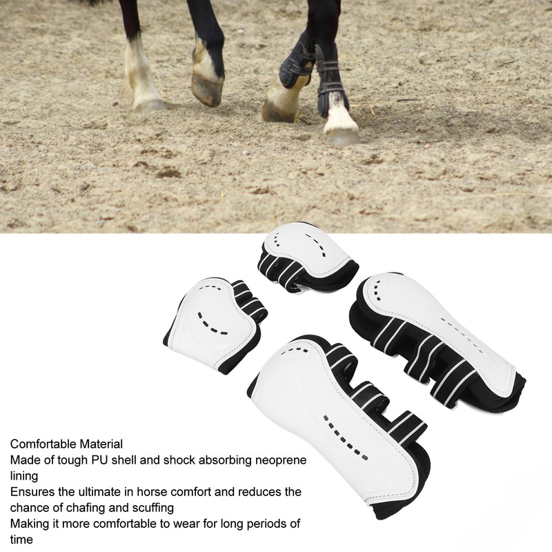 Horse Tendon Boots Shock Absorbing Adjustable Horse Front Hind Boots