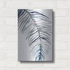 Luxe Metal Art 'Blue Feathered Palm 2' by Emma Scarvey