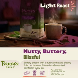 Panera Hazelnut Crème, Ground Coffee, Flavored Coffee, Bagged 12oz