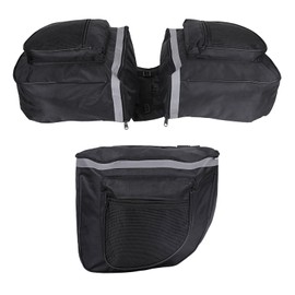 25L Cycle Bag Waterproof Bicycle Rear Rack Bag Mountain Road Bicycle Bike Tail Carrier Trunk Suitable for All Bicycle Rear Rack Sizes, Reflective Strips, Carry Handle