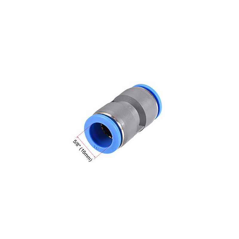 sourcing map Straight Push Connectors 16mm Quick Release Pneumatic Connector