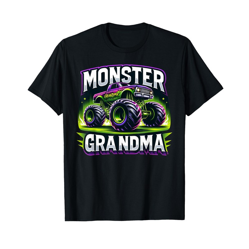 Monster Truck Race Racer Driver Grandma Mother's Day T-Shirt