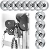 2-14 Pcs Aluminum Cable Pulley Wheel 90/95mm,90 mm,Sliver,2 Pcs