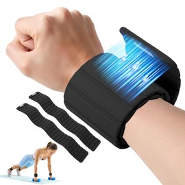 GLIDESMOOTH Wrist Weights, 1.1LB Each Stackable Magnetic, Adjustable Ankle Weights for Men & Women, Jogging/Yoga & More, Black