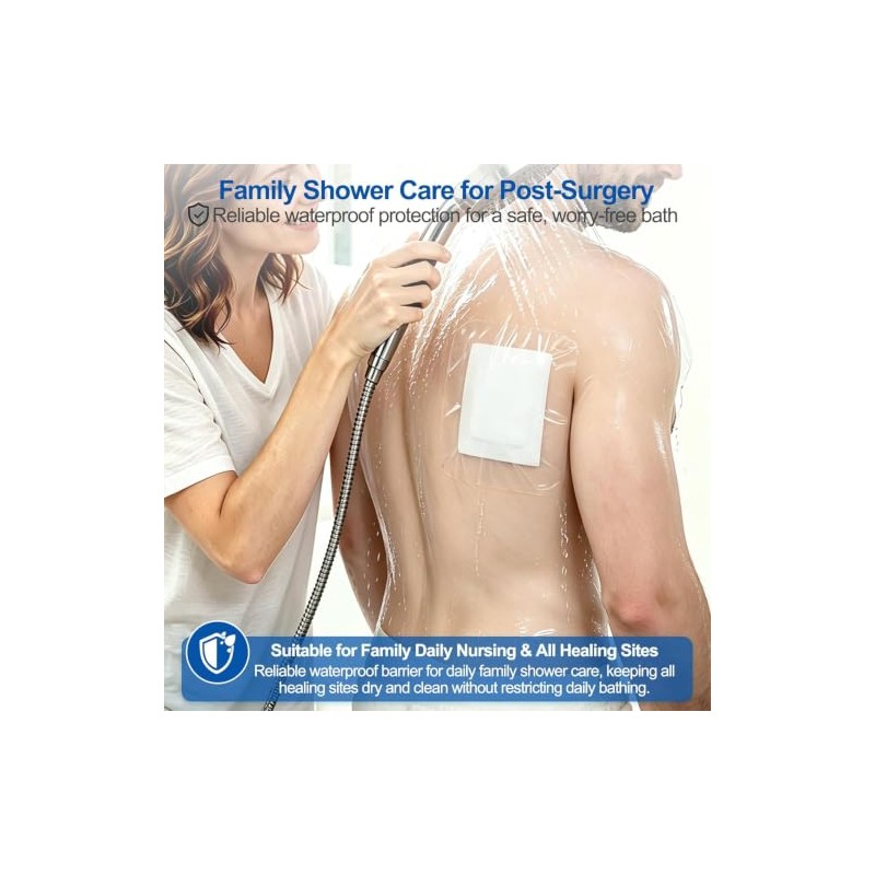 50 Pack Waterproof Shower Bandages for Port Surgery Incision Aftercare