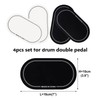 Rockhouse 4Pcs Bass Drum Double Pedal Patch, Self-Adhesive Drumhead Protector