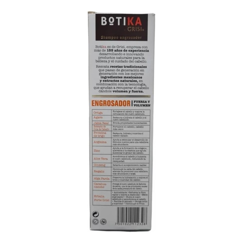 Shampoo Grisi Botika Engrosador Fuerza y Volumen 480ml